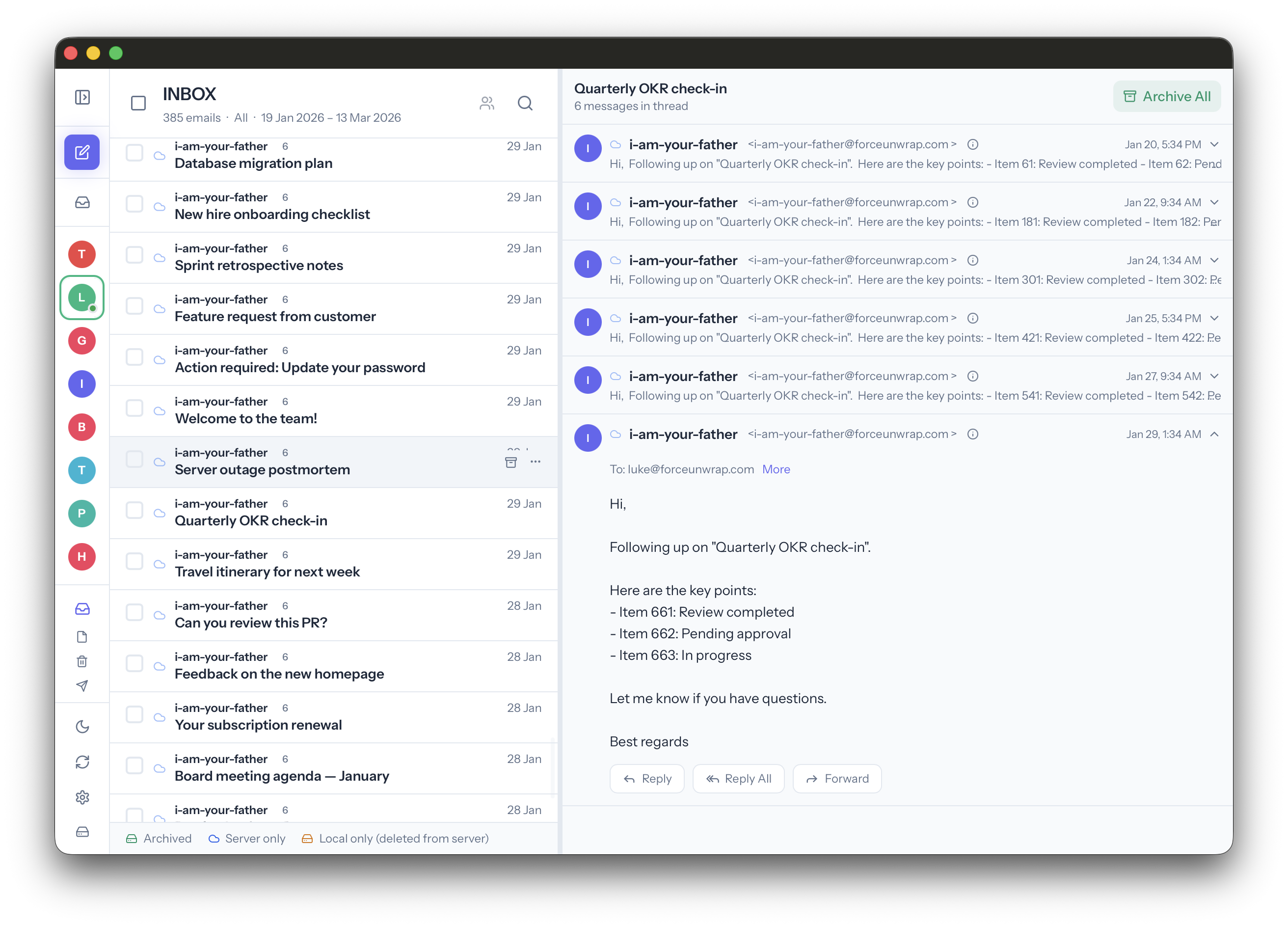 Screenshot 2 of MailVault