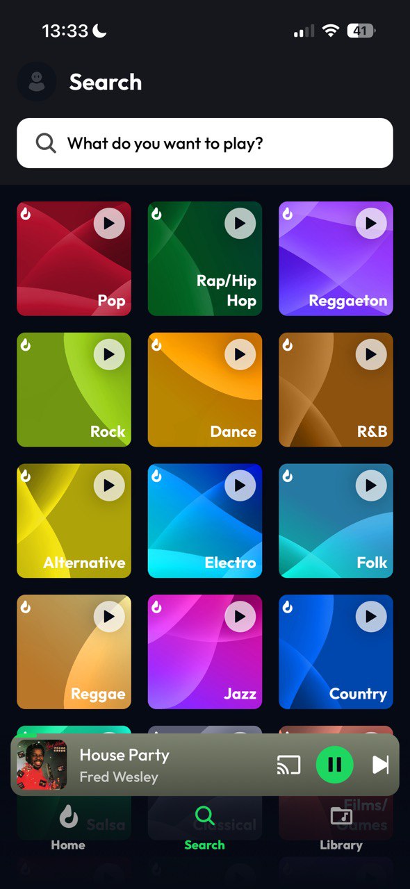 Screenshot 1 of Lyra Music App