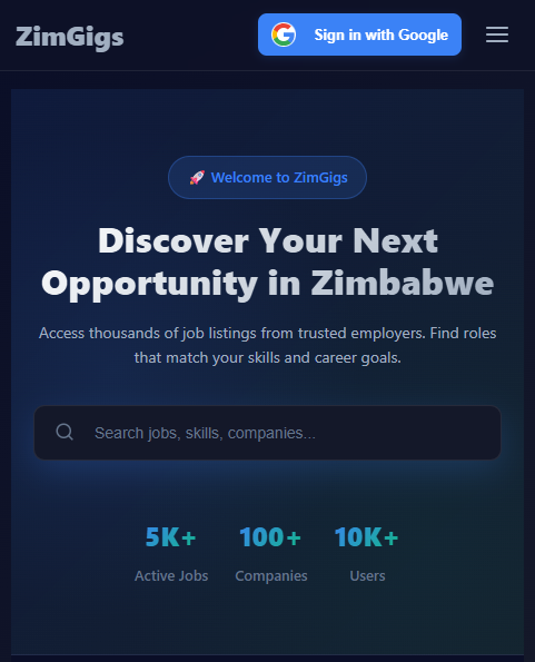 Screenshot 2 of ZimGigs