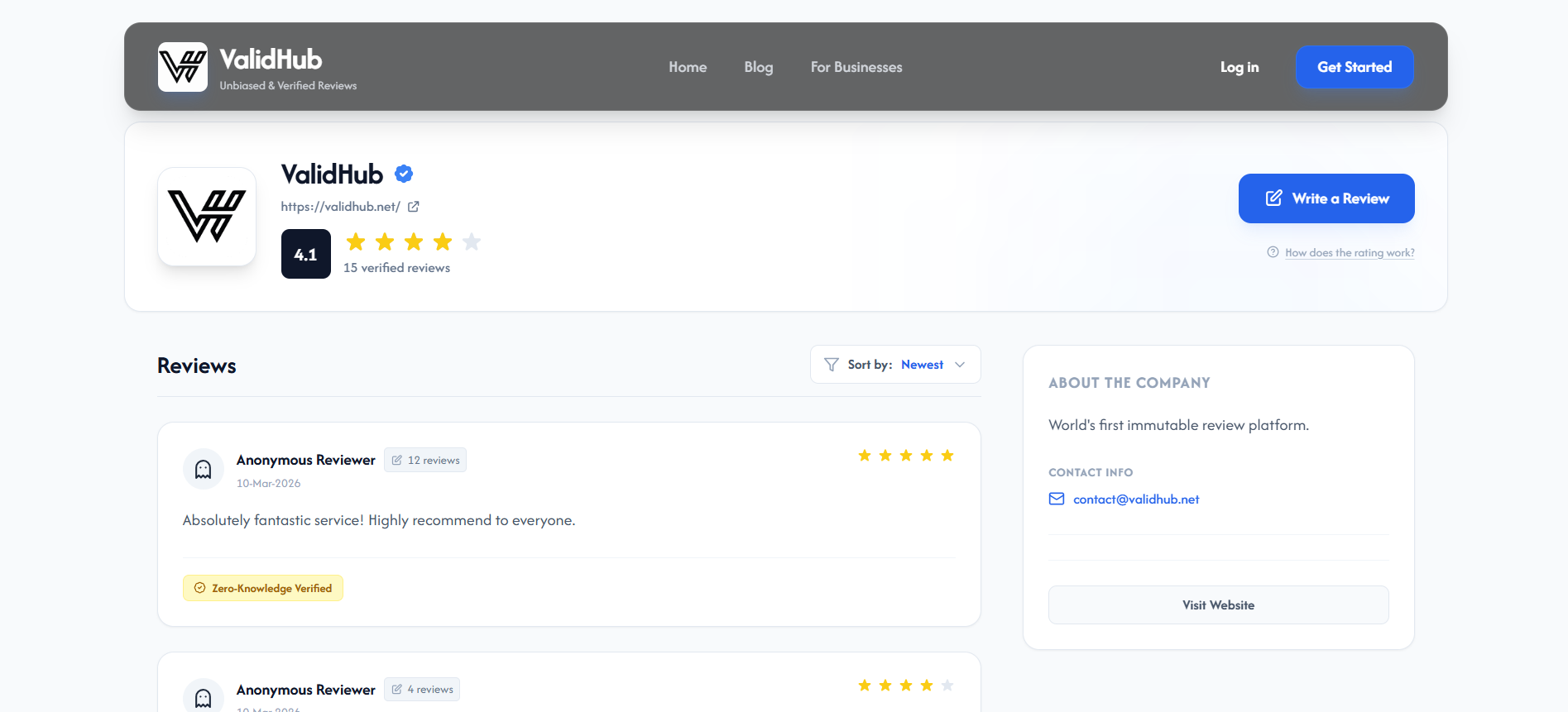 Screenshot 1 of ValidHub