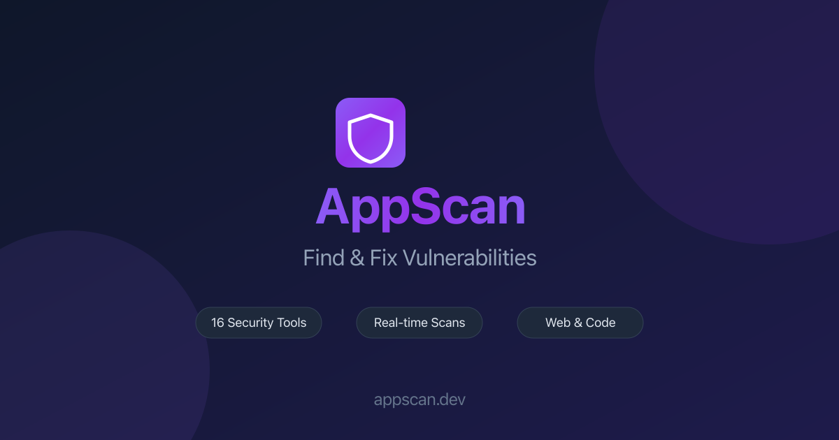 Screenshot 1 of AppScan.dev