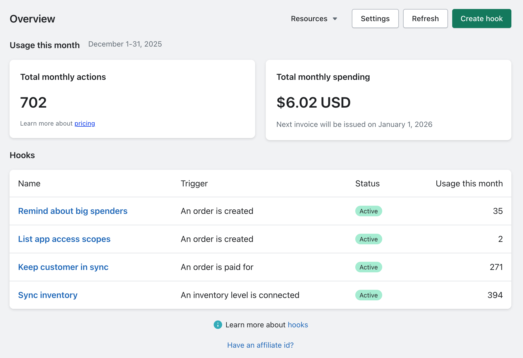 Screenshot 1 of Cloudhooks