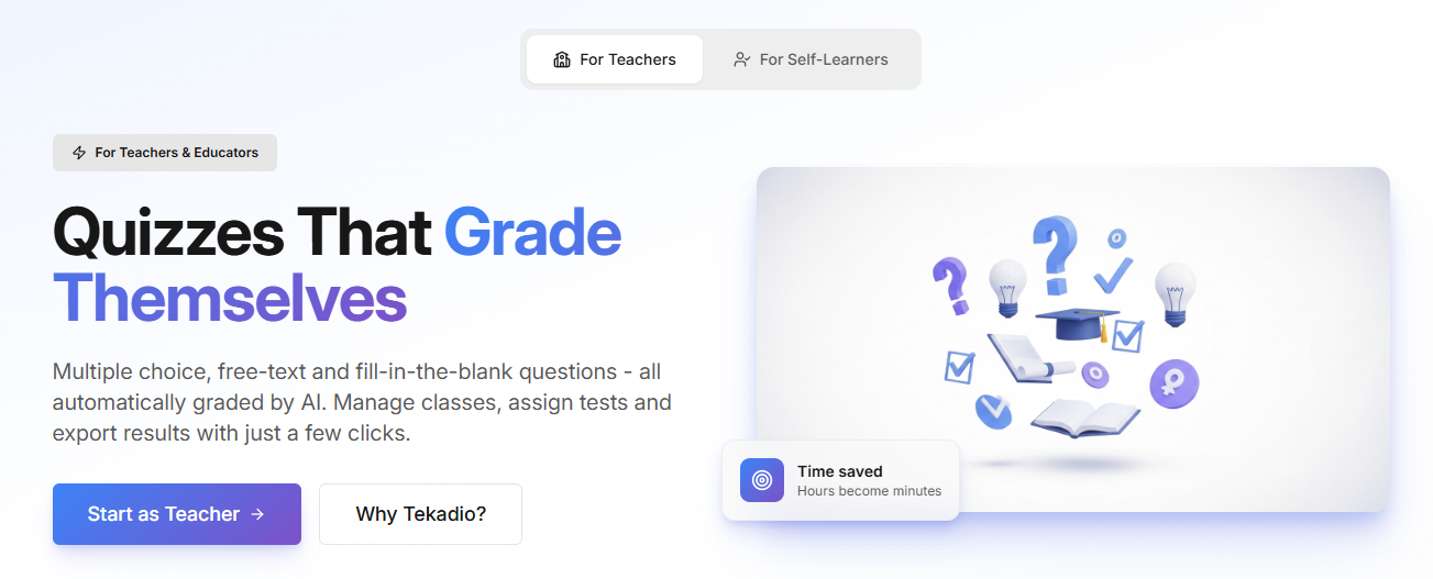 Screenshot 1 of Tekadio - AI Test-Generator