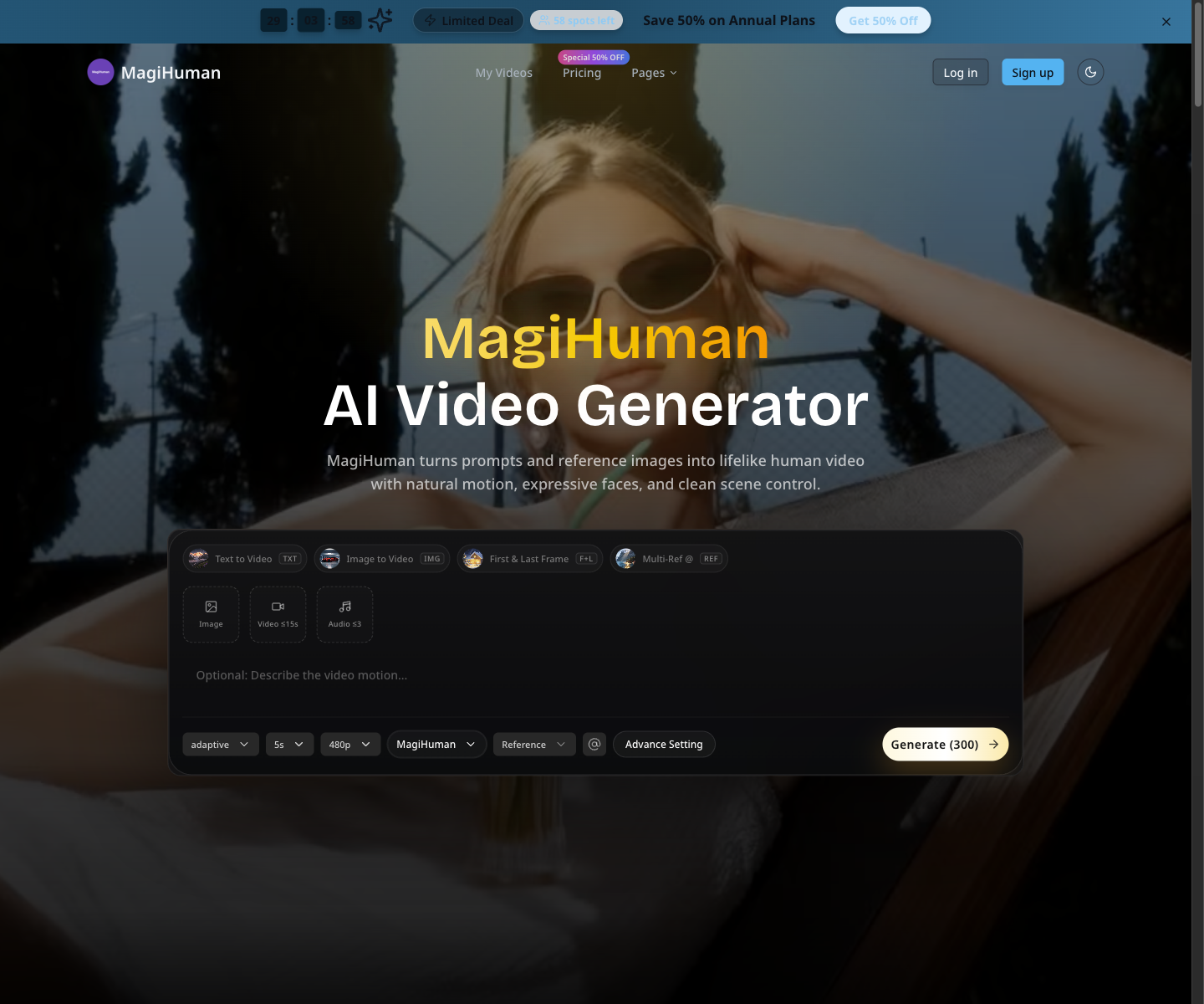 Screenshot 1 of MagiHuman AI Video Generator