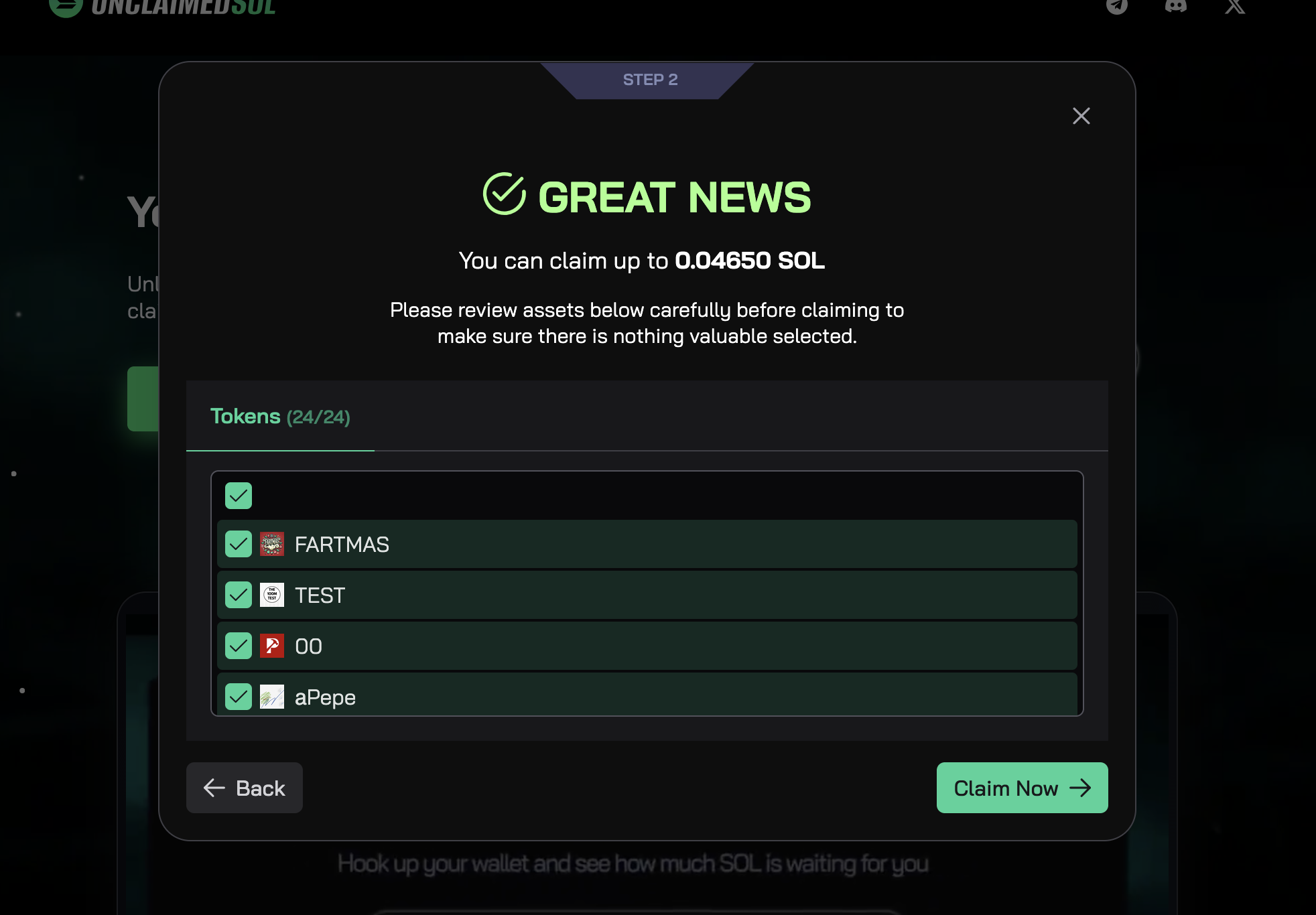 Screenshot 7 of Unclaimed SOL