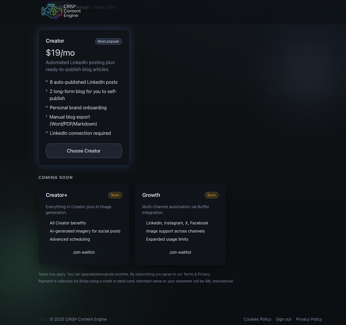 Screenshot 4 of CRISP Content Engine