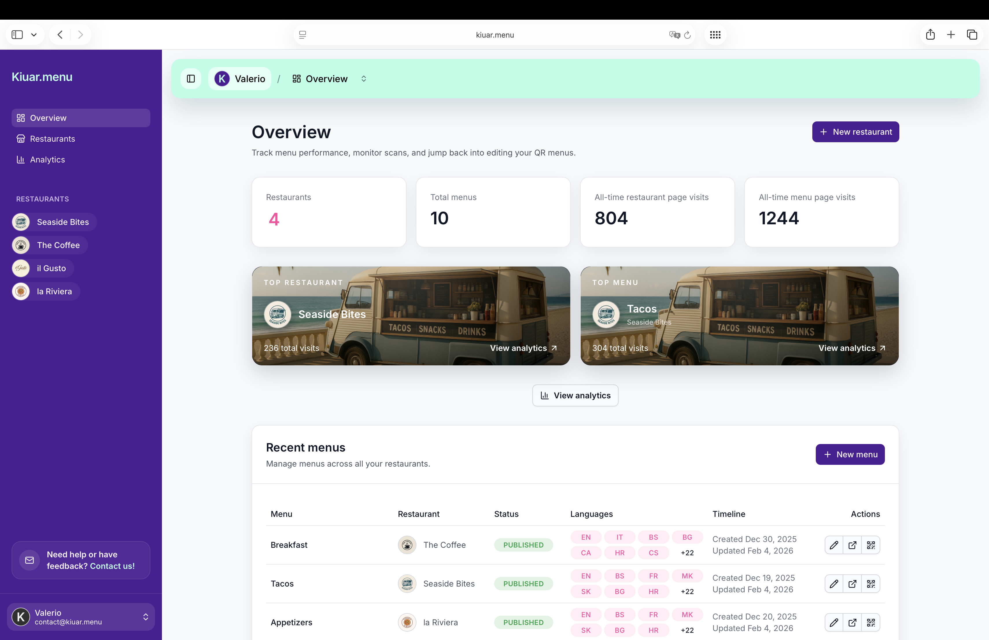Screenshot 2 of Kiuar.menu