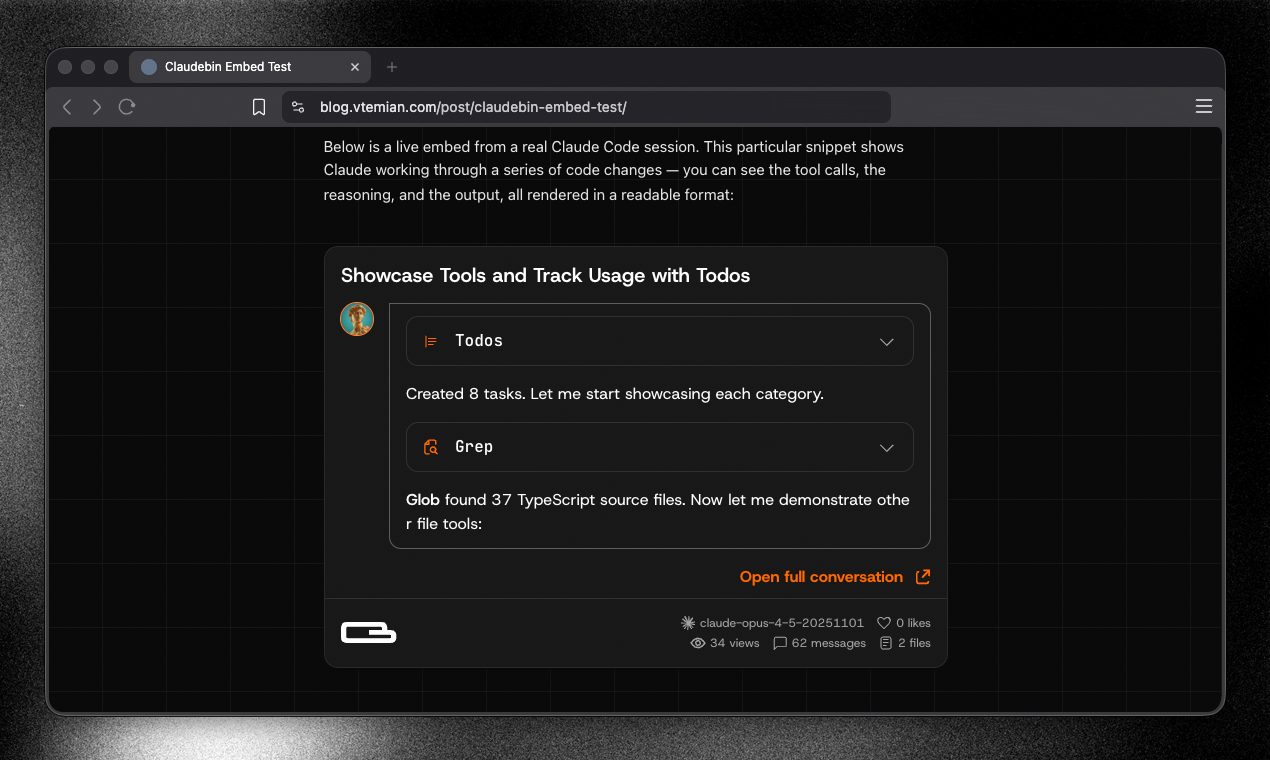 Screenshot 5 of Claudebin