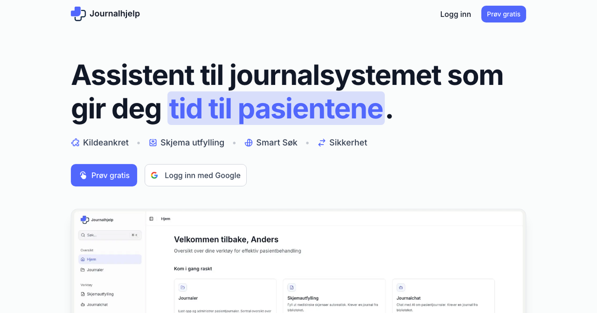 Screenshot 1 of Journalhjelp