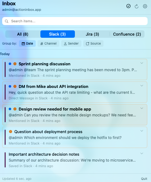 Screenshot 2 of ActionInbox