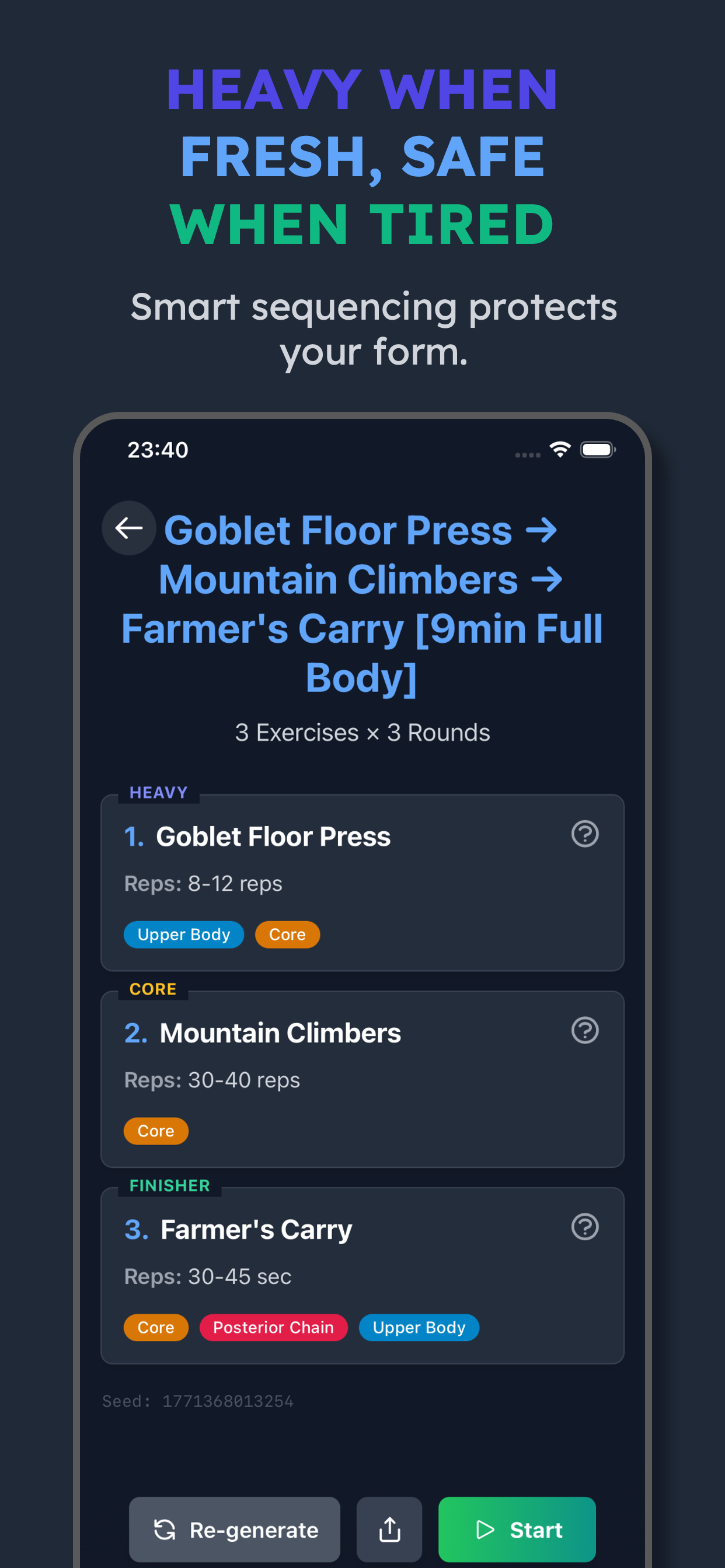 Screenshot 2 of Kettlebell EMOM Builder