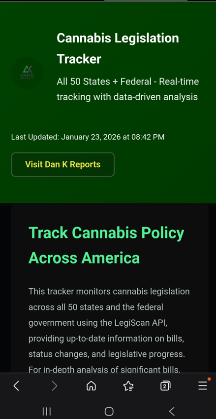 Screenshot 2 of Cannabis Legislation Tracker