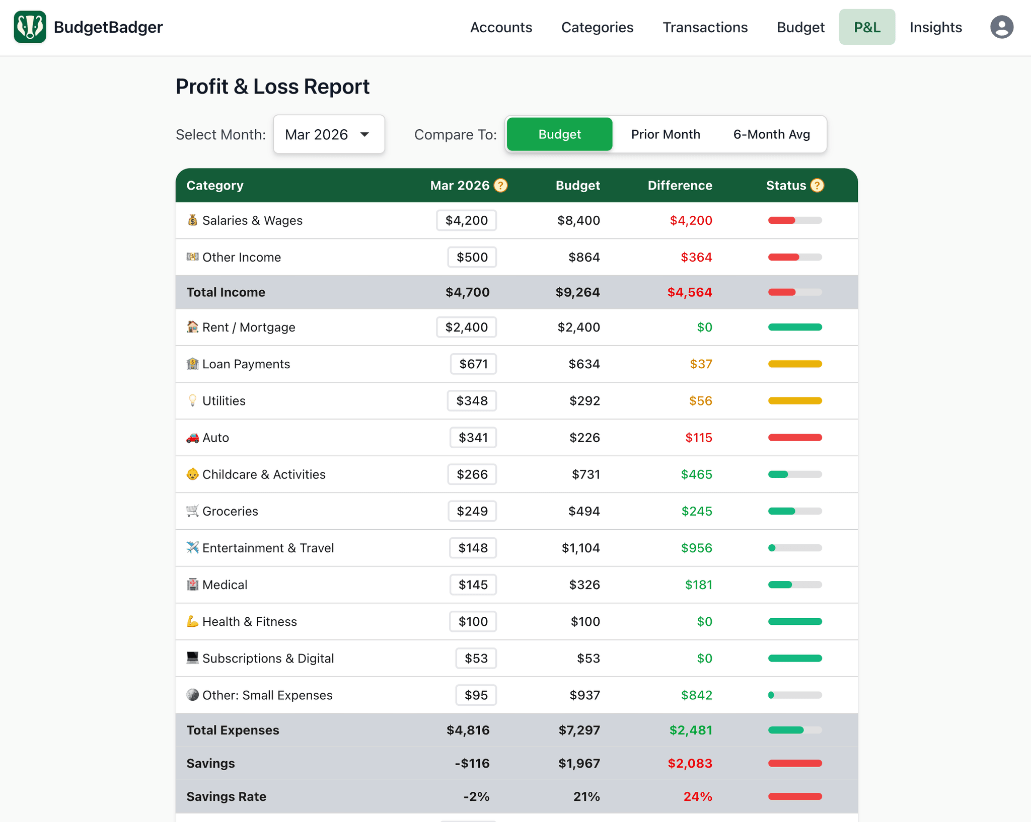 Screenshot 3 of BudgetBadger