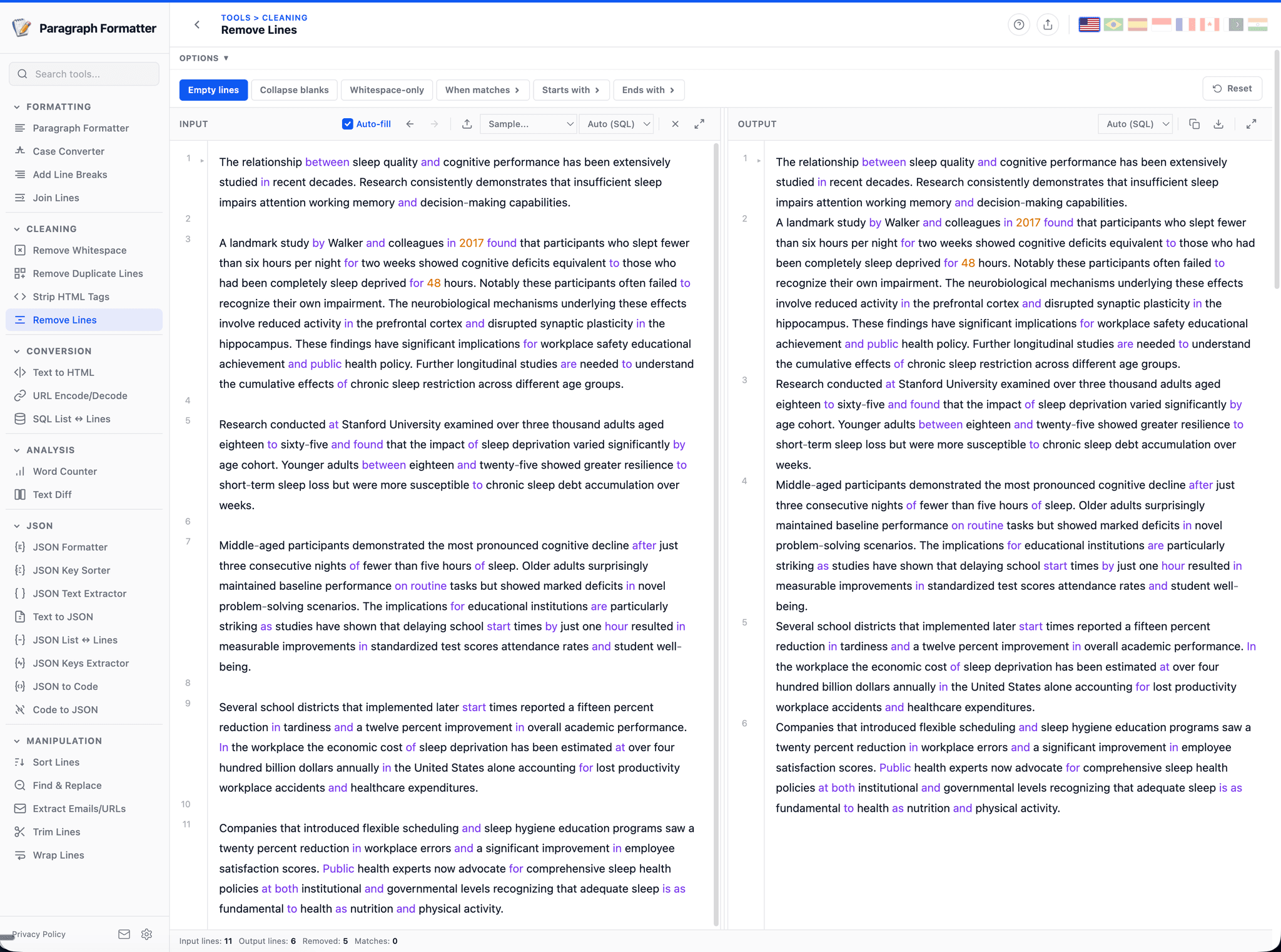 Screenshot 3 of Paragraph Formatter