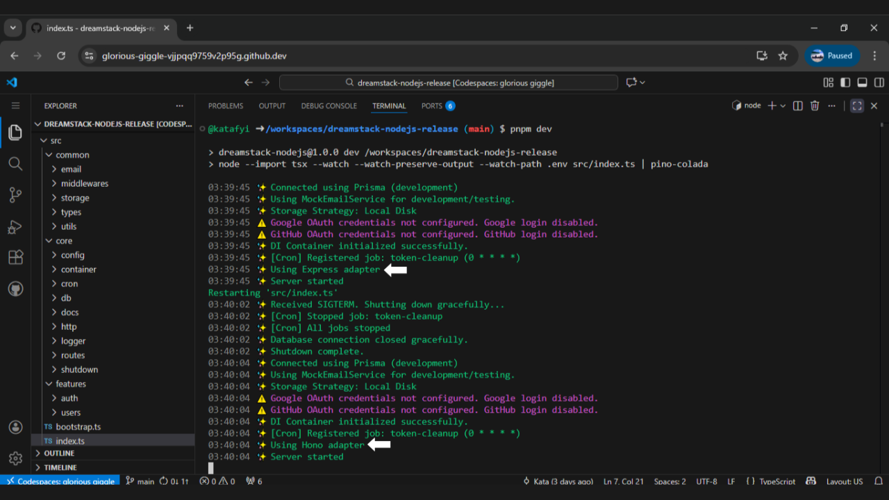 Screenshot 4 of DreamStack Node.js
