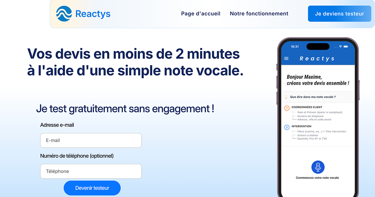 Screenshot 1 of Reactys