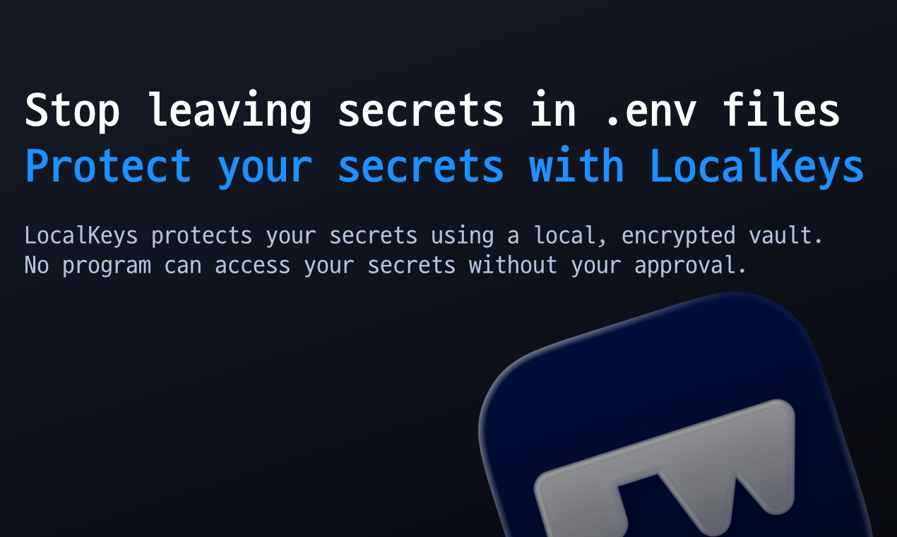 Screenshot 1 of LocalKeys - Local-based secret manager