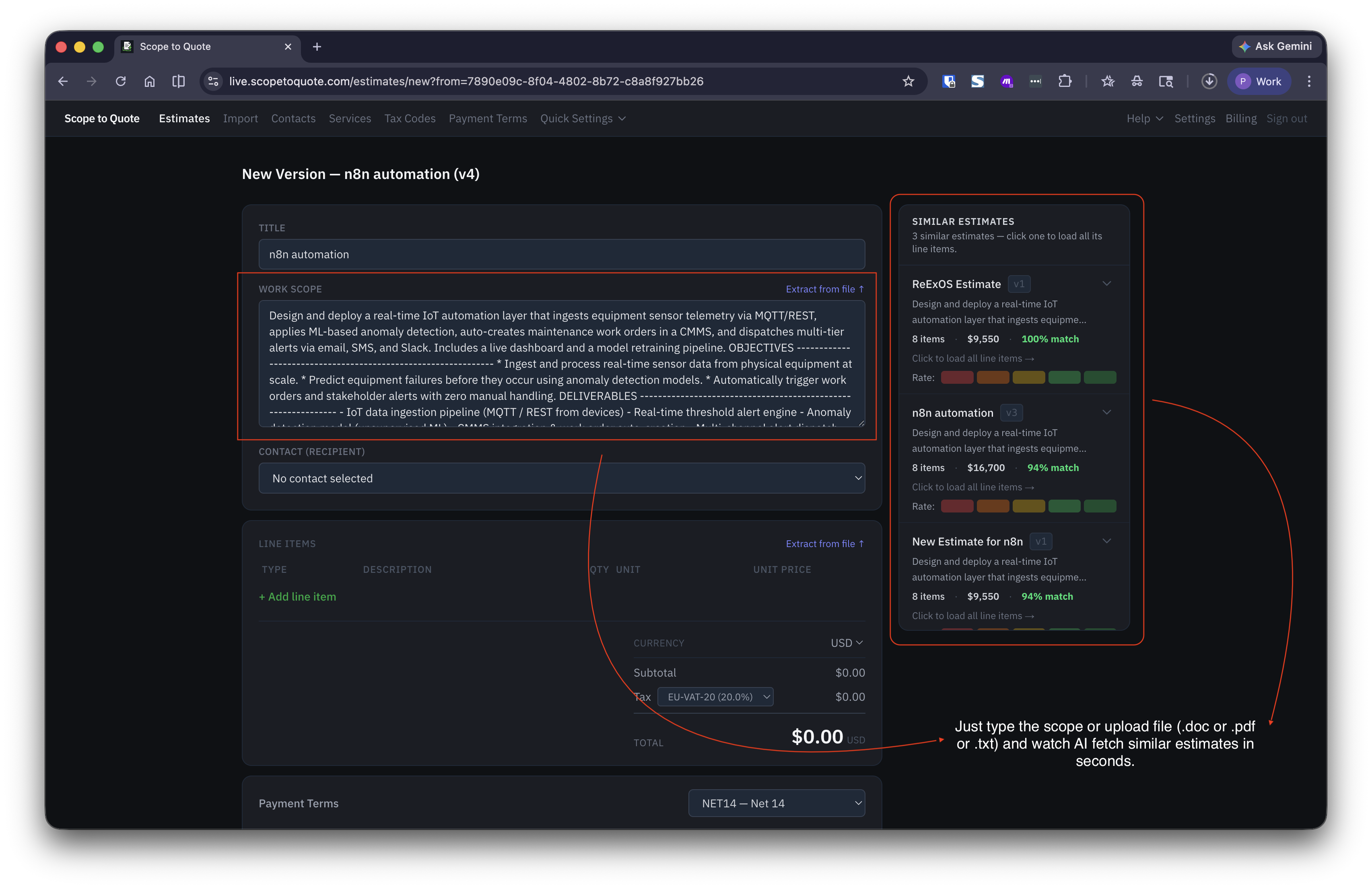 Screenshot 2 of ScopeToQuote