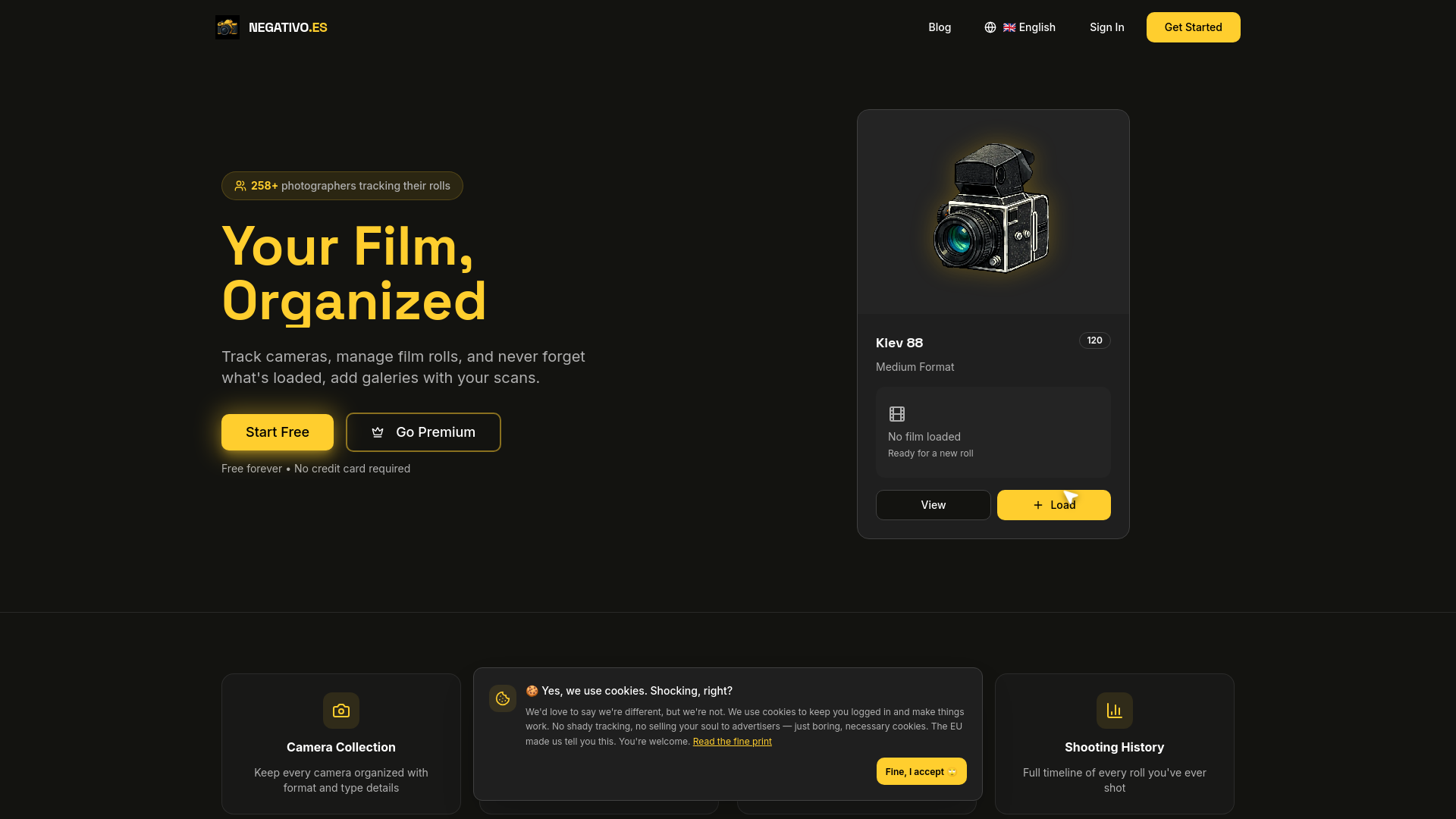 Screenshot 1 of Negativo - Film Photography Manager