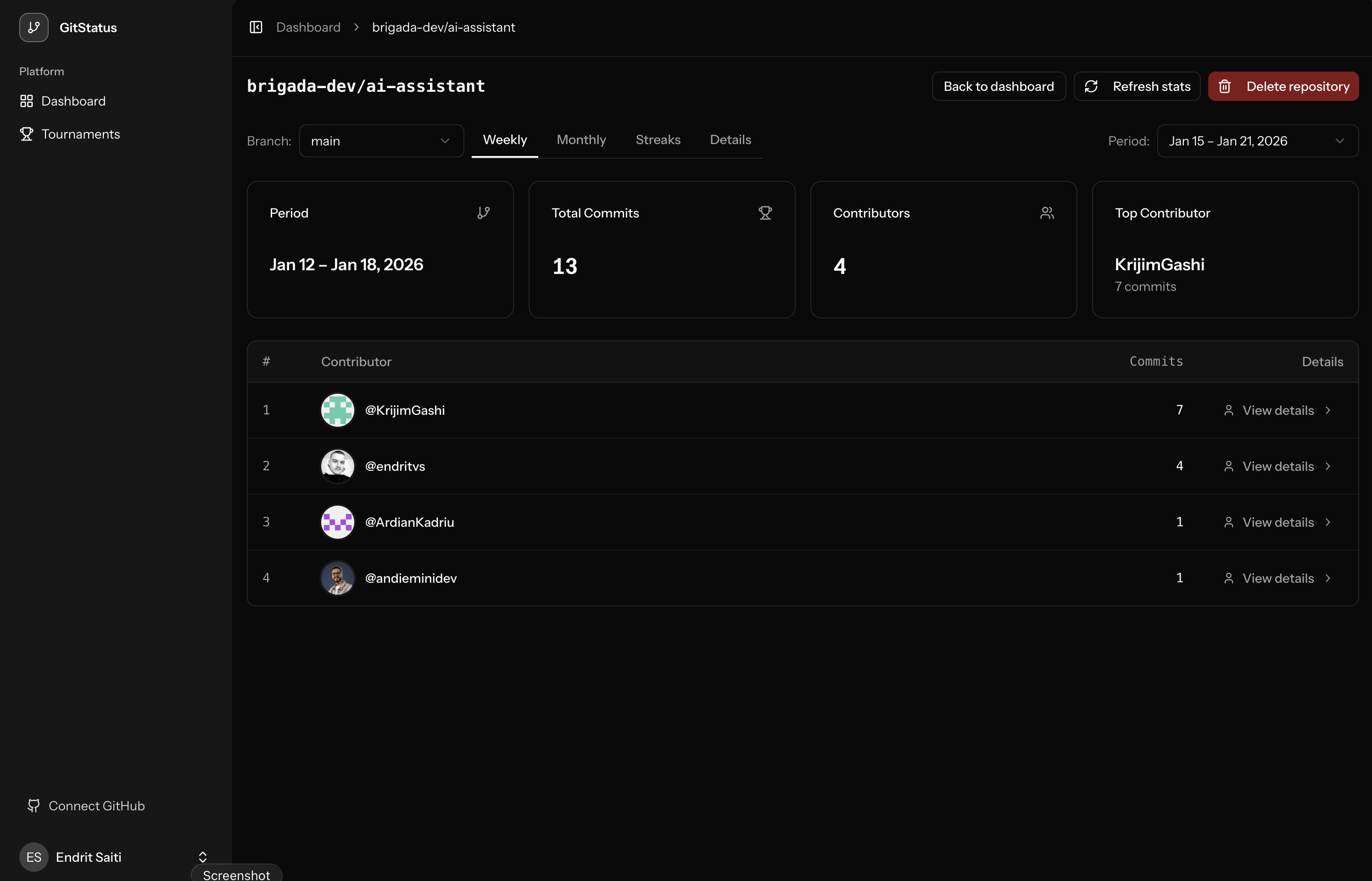 Screenshot 3 of GitStatus