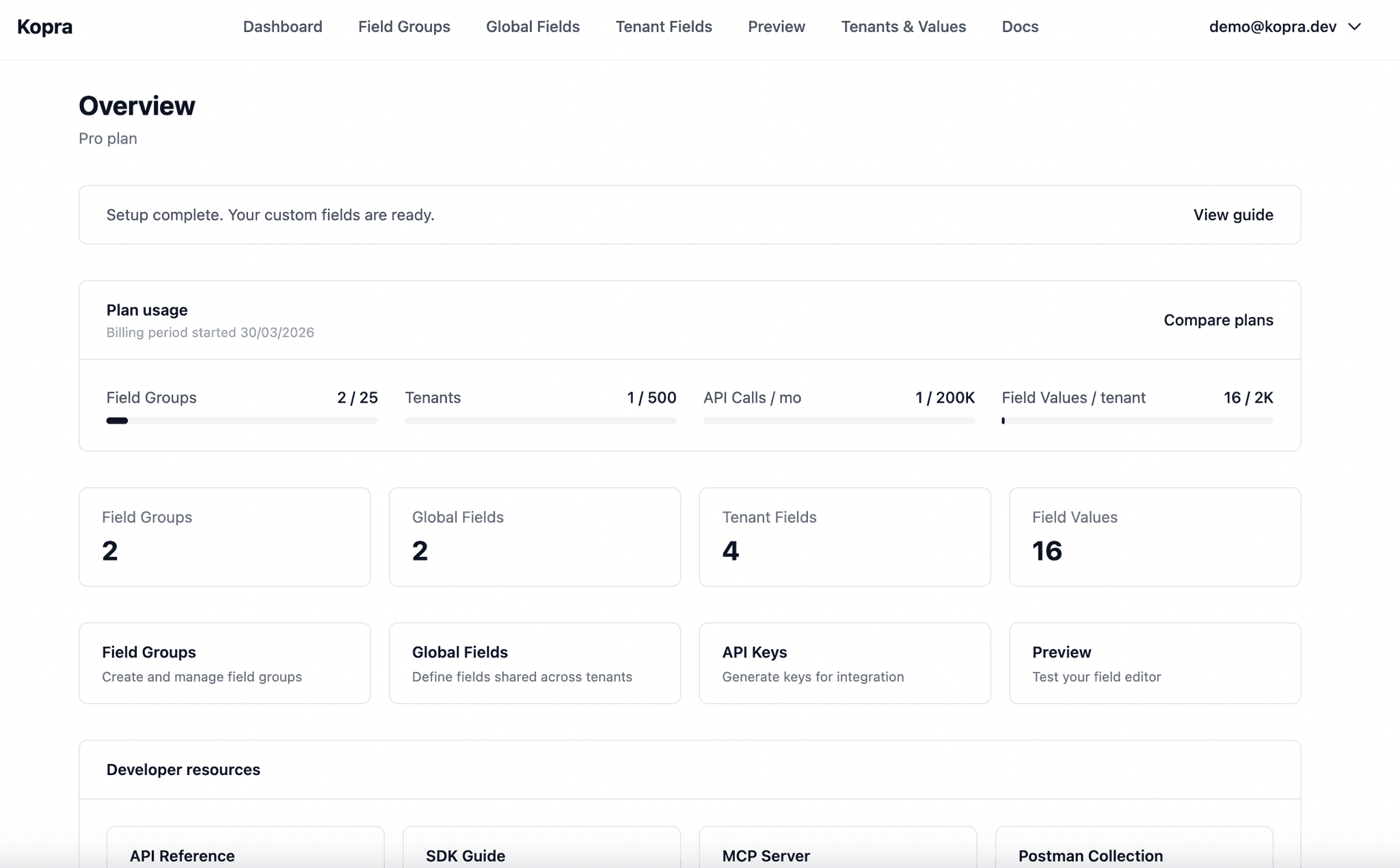 Screenshot 5 of Kopra - Custom Fields as a Service