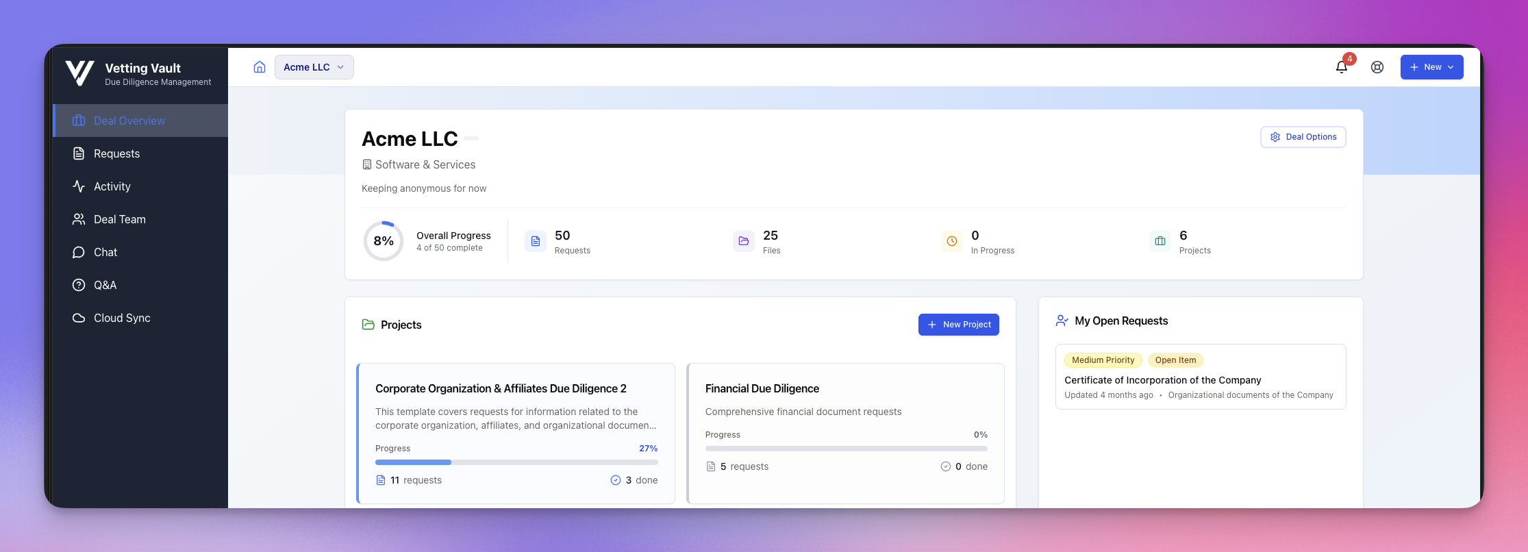 Screenshot 1 of Vetting Vault