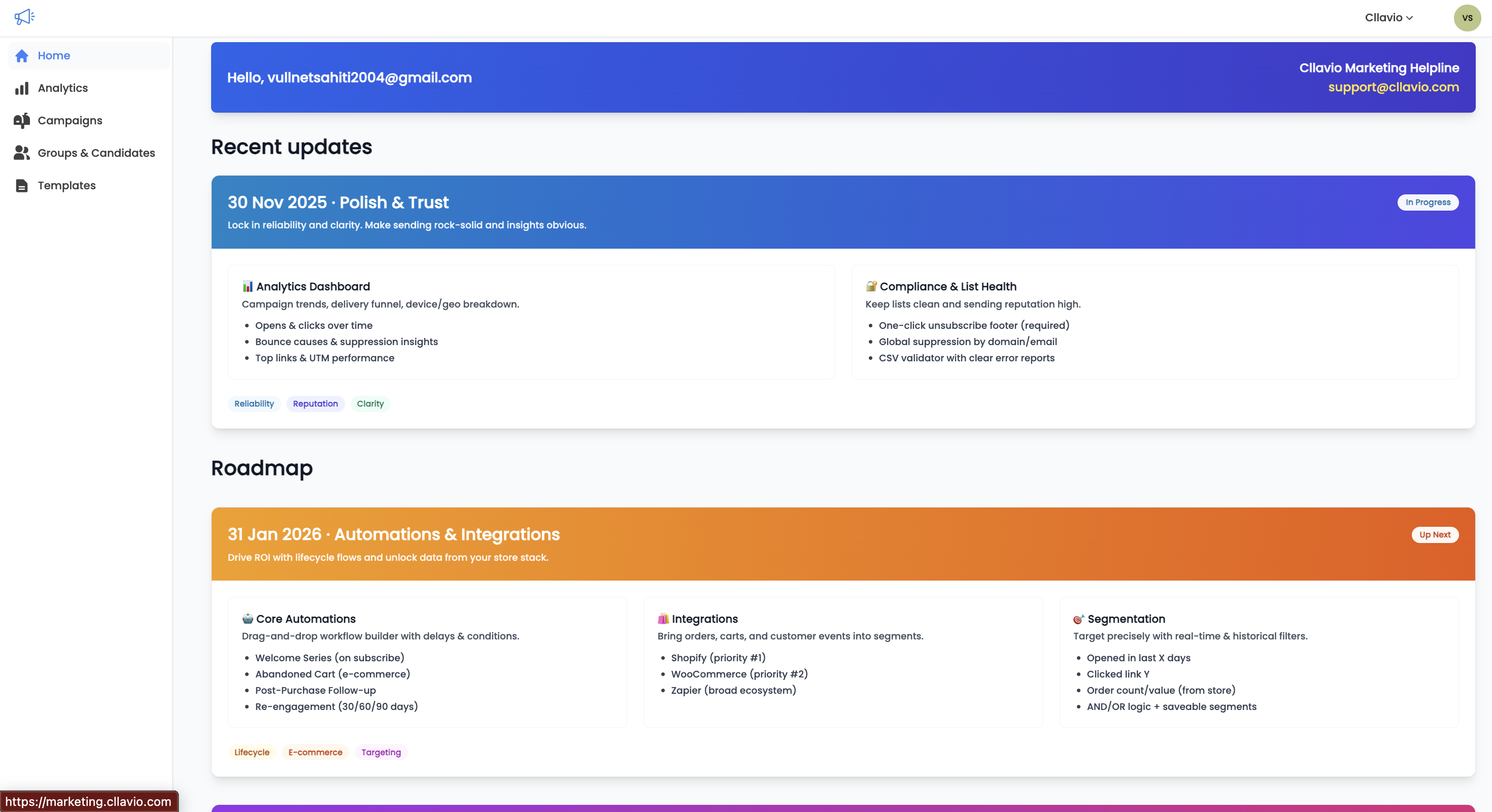 Screenshot 4 of Cllavio — Email Marketing & SMTP API