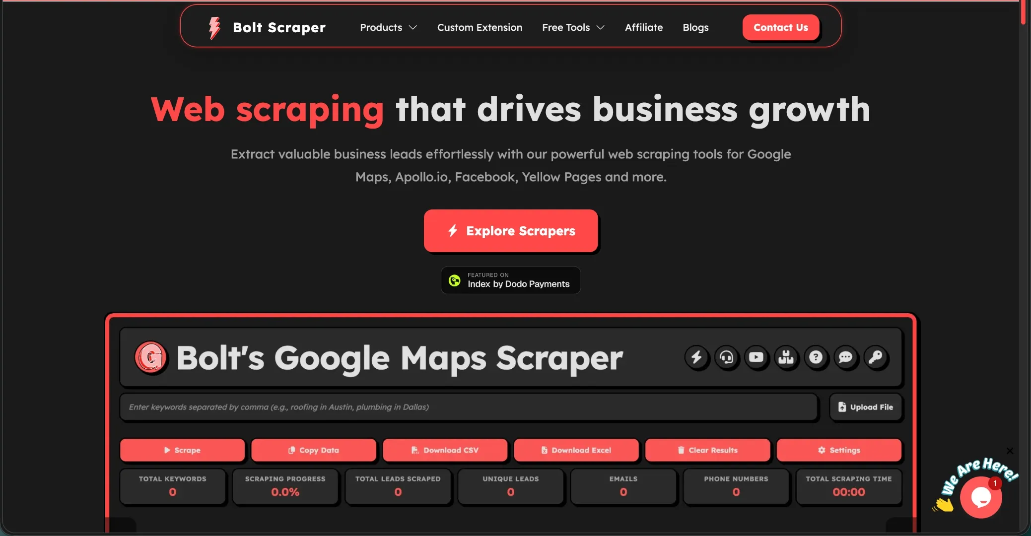 Screenshot 1 of Bolt Scraper 