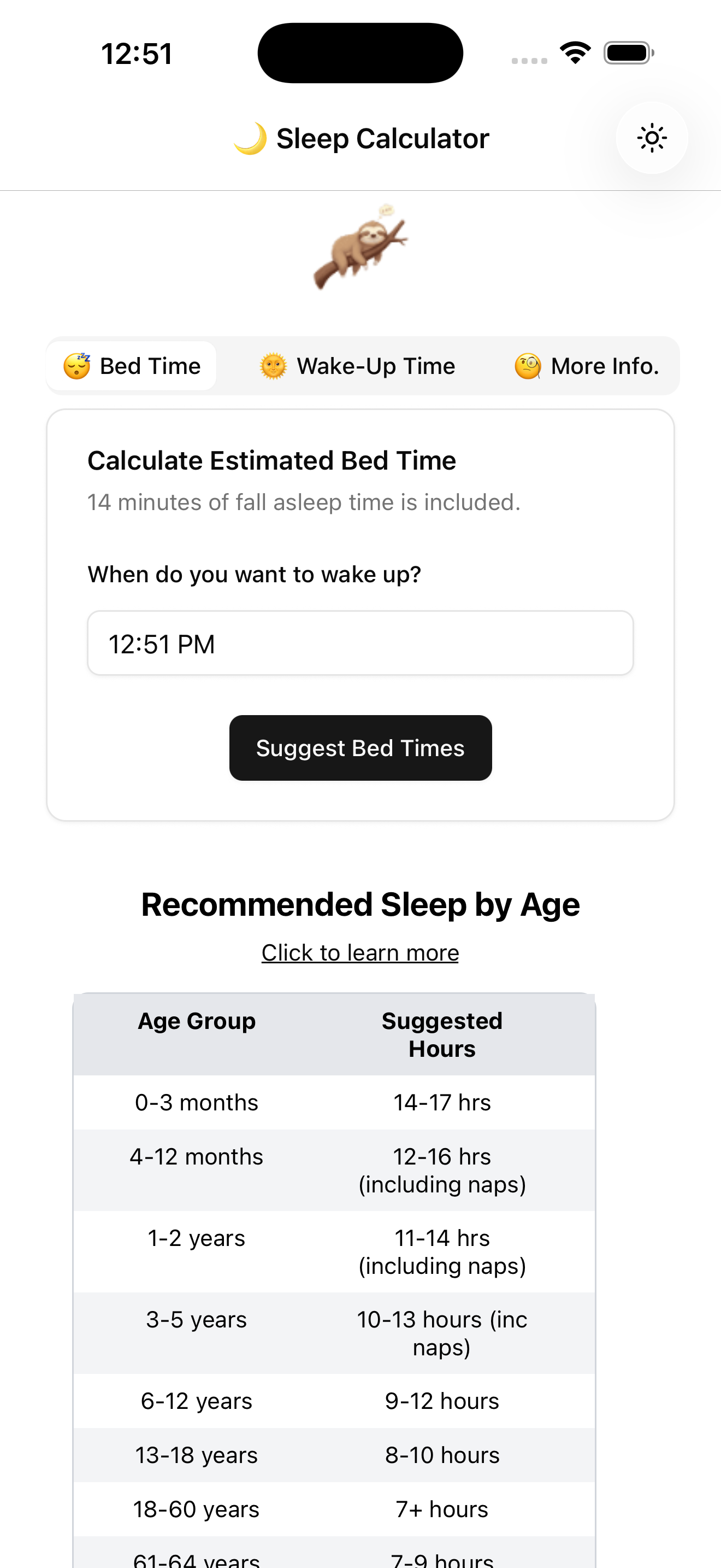 Screenshot 4 of Sleep Calculator - Sloth