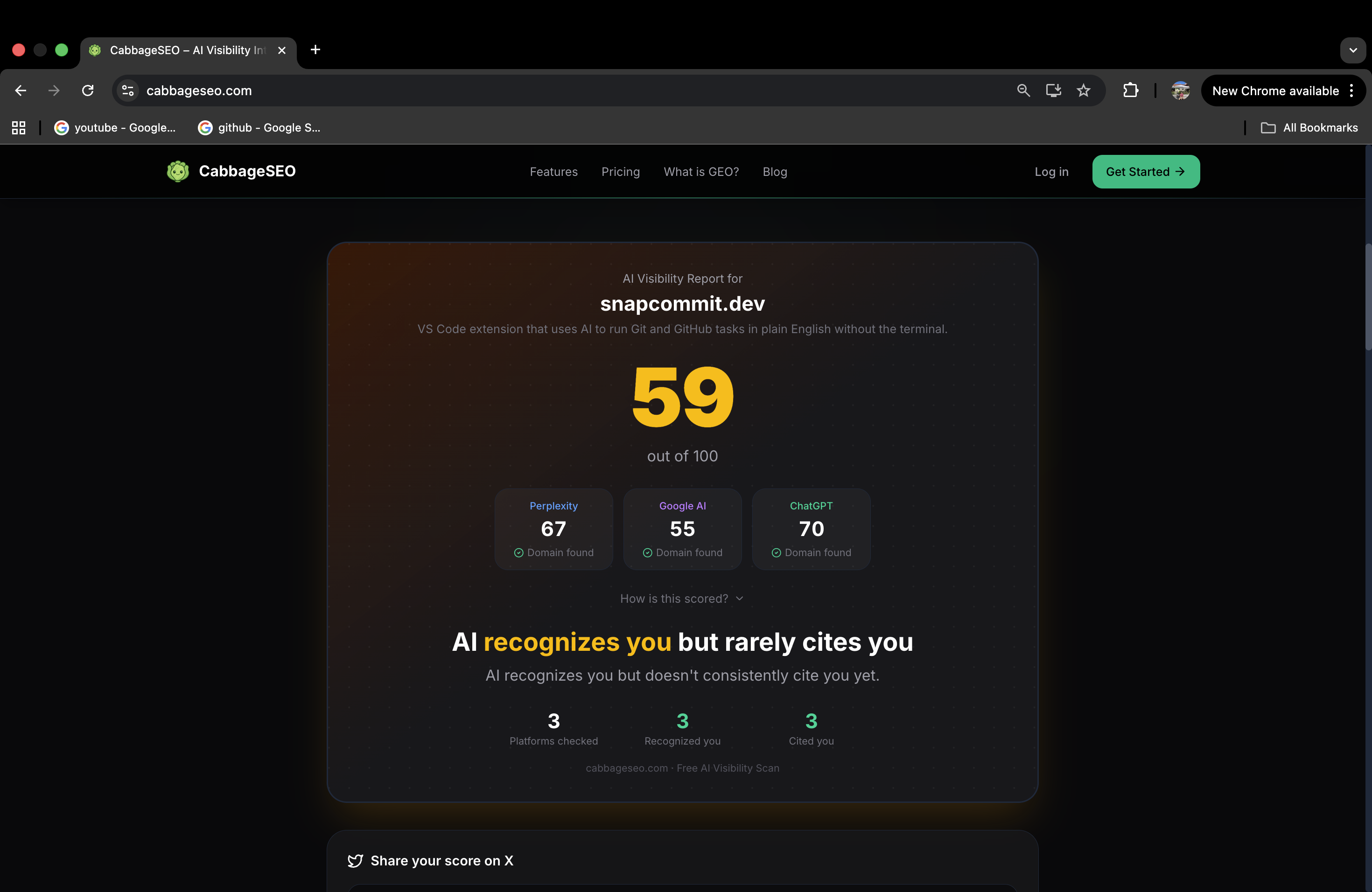 Screenshot 1 of cabbageSEO