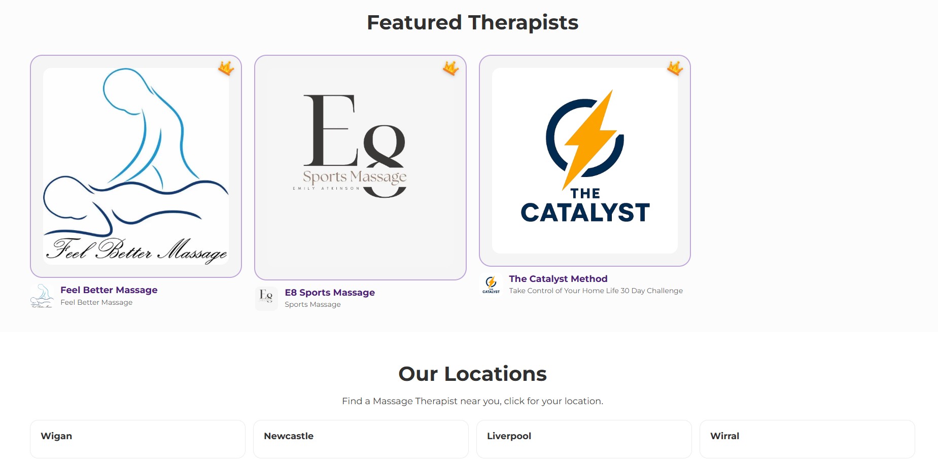 Screenshot 1 of Find a Massage Therapist UK