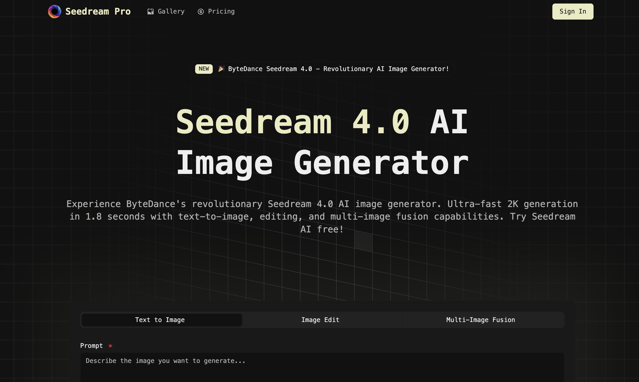 Screenshot 1 of Seedream Pro