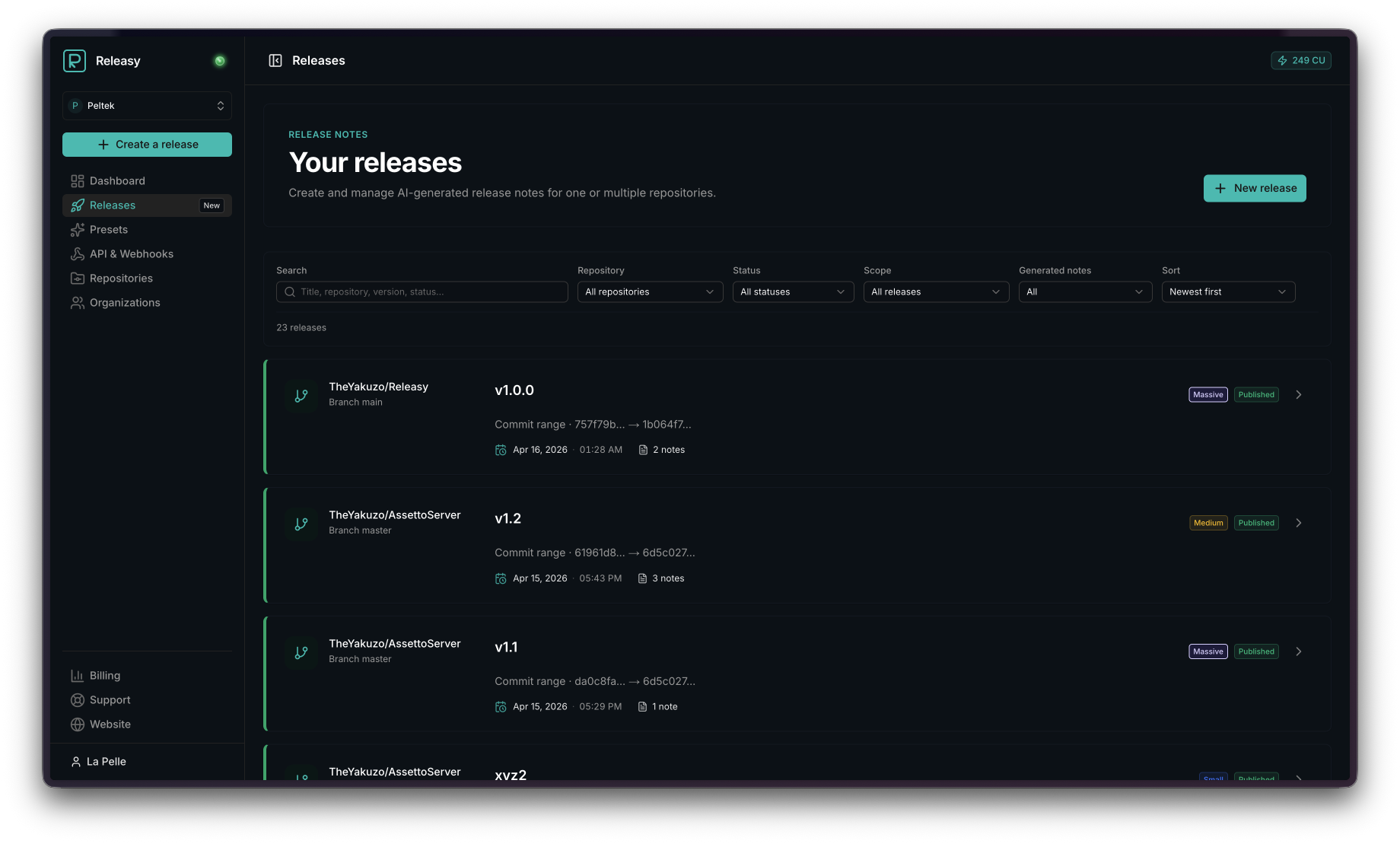 Screenshot 1 of Releasy