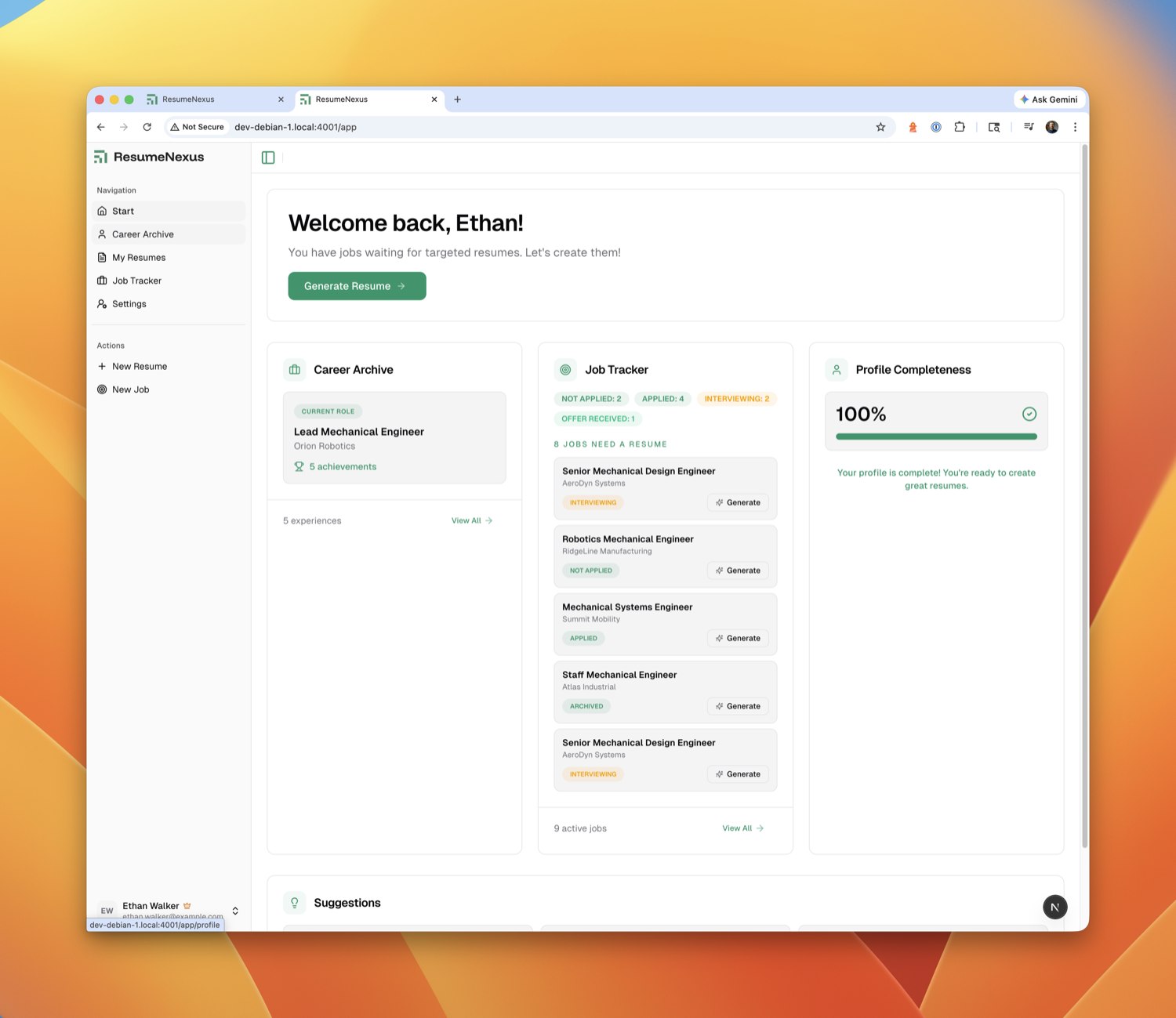 Screenshot 2 of ResumeNexus