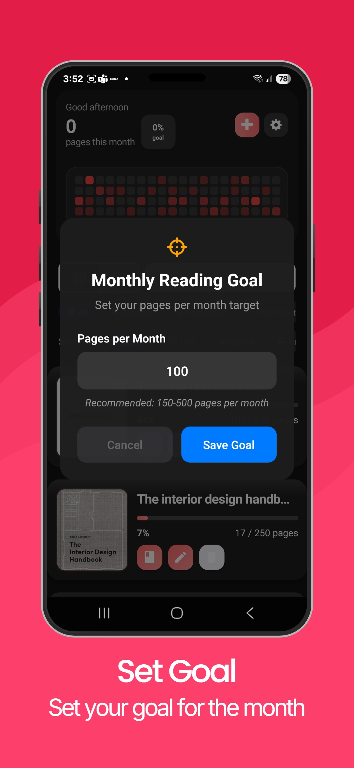 Screenshot 3 of OnePage Reading Tracker