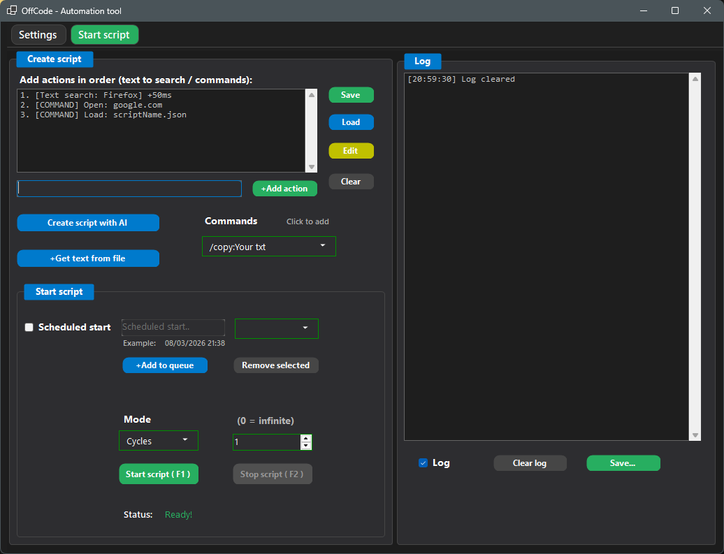 Screenshot 2 of OffCode Automation tool | AI Powered