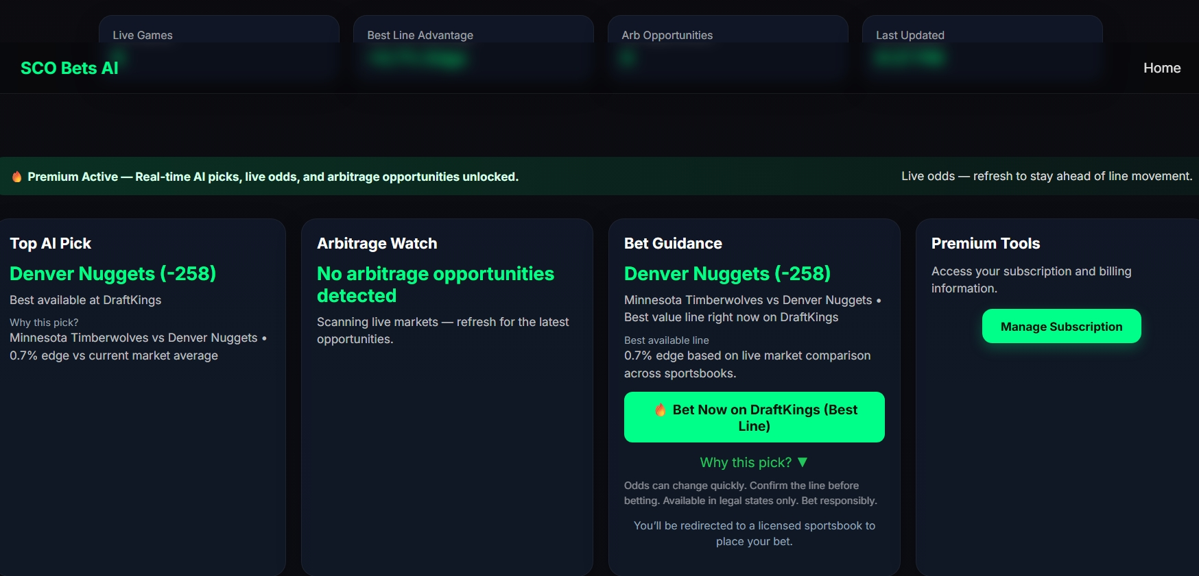 Screenshot 1 of SCO Bets AI