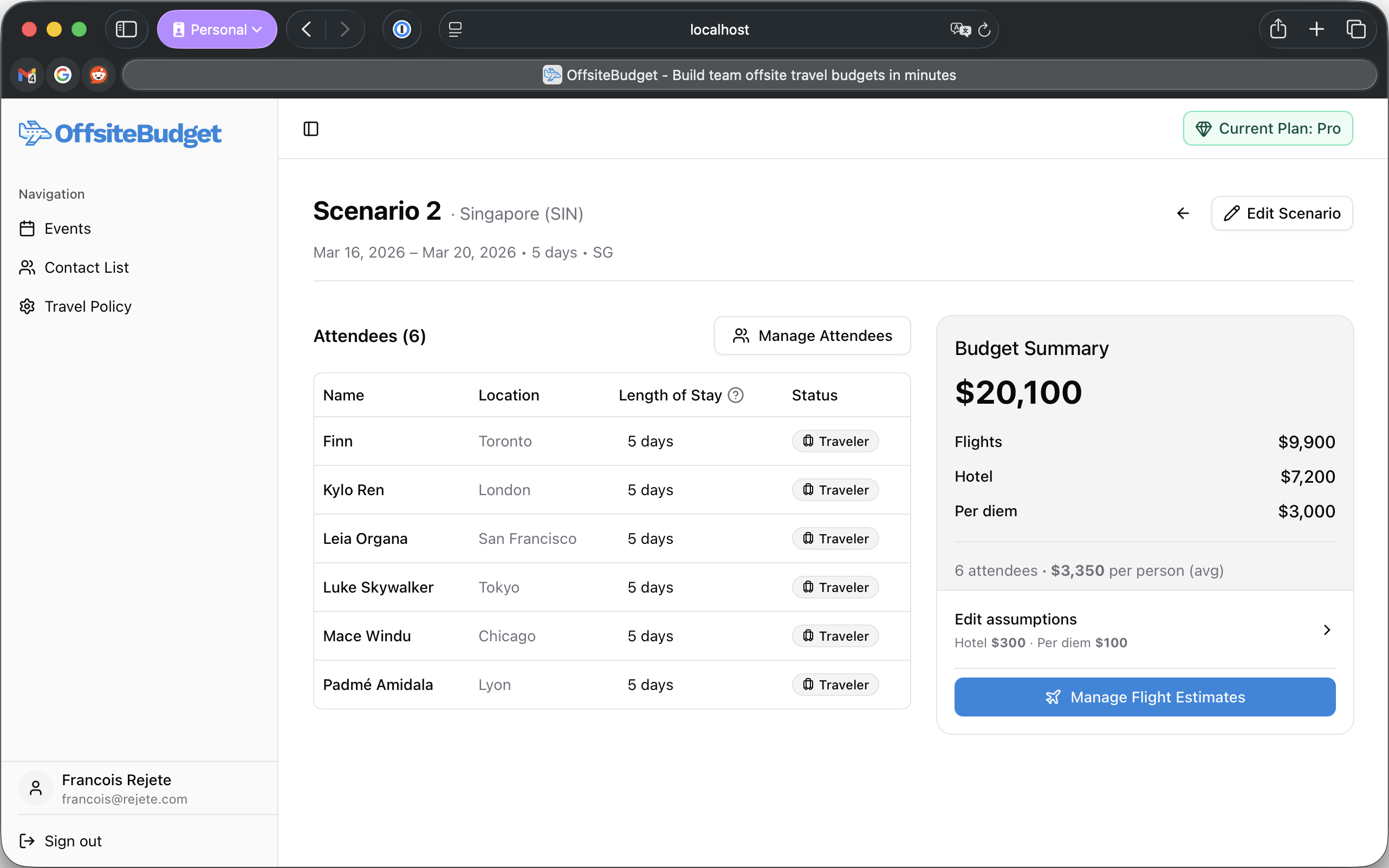 Screenshot 3 of OffsiteBudget