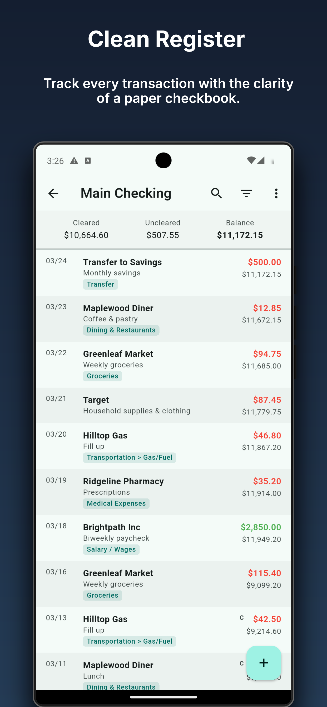Screenshot 3 of Caffeinated Checkbook