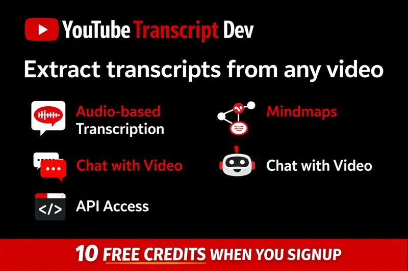 Screenshot 1 of YouTube Transcript Extractor