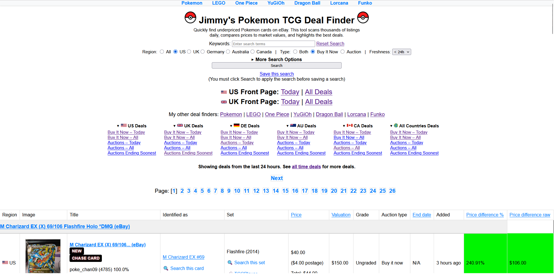 Screenshot 1 of Jimmy's Pokemon Deal Finder