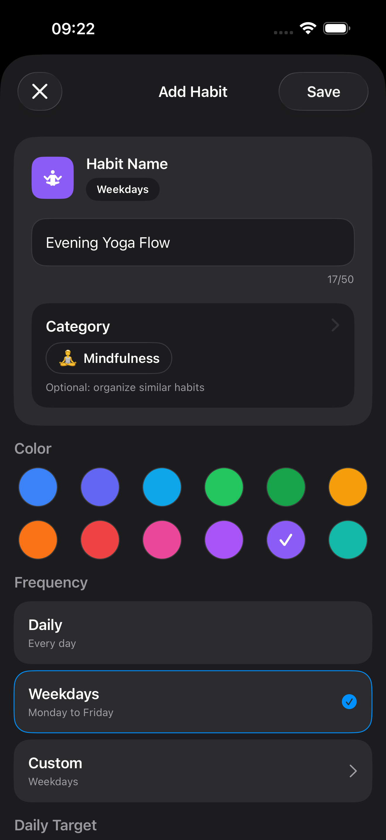 Screenshot 3 of Momentum - Daily Habit Tracker App