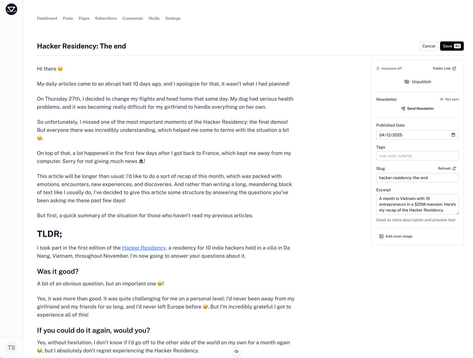 Screenshot 1 of Writizzy