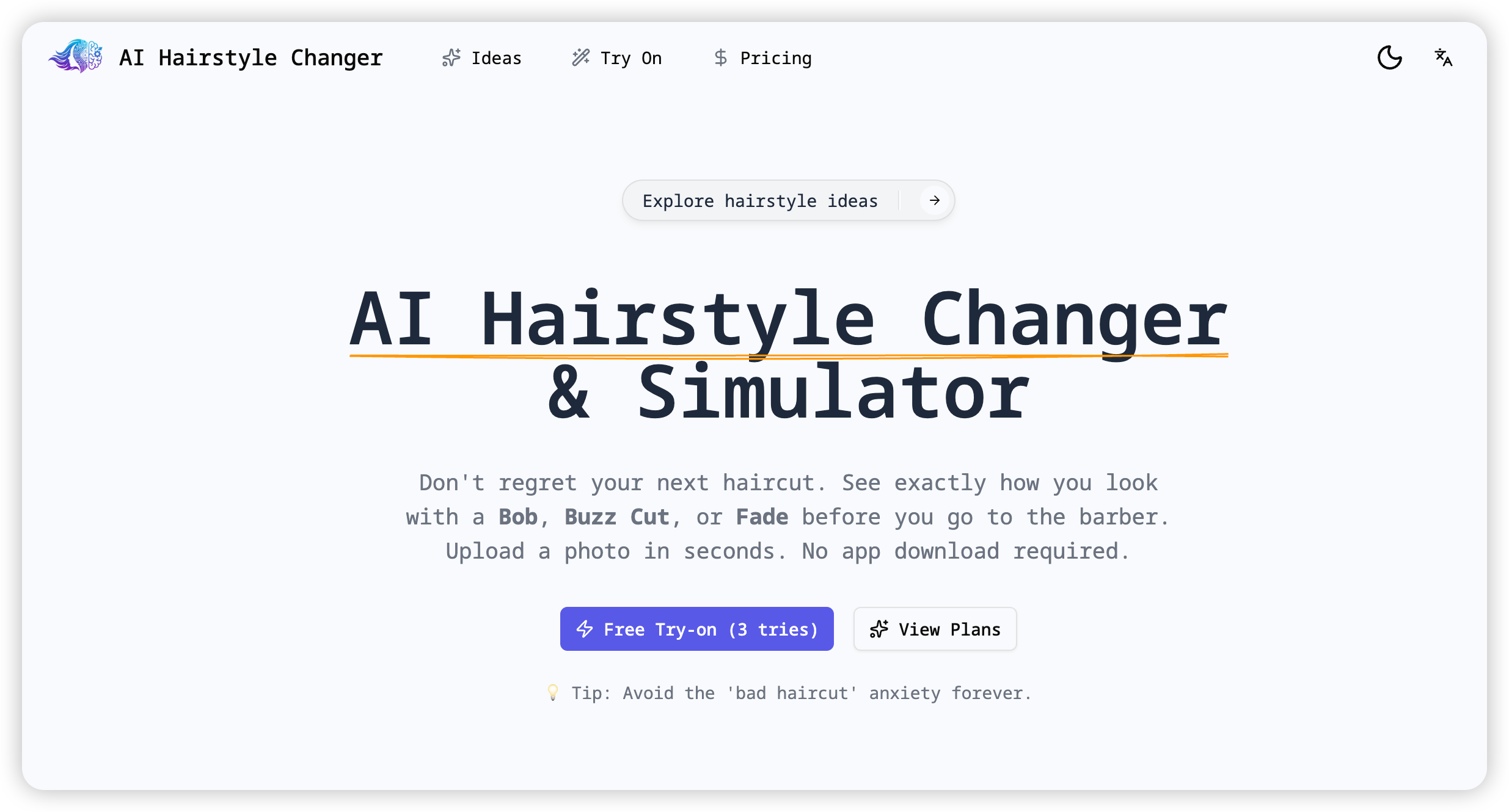 Screenshot 1 of AI Hairstyle Changer