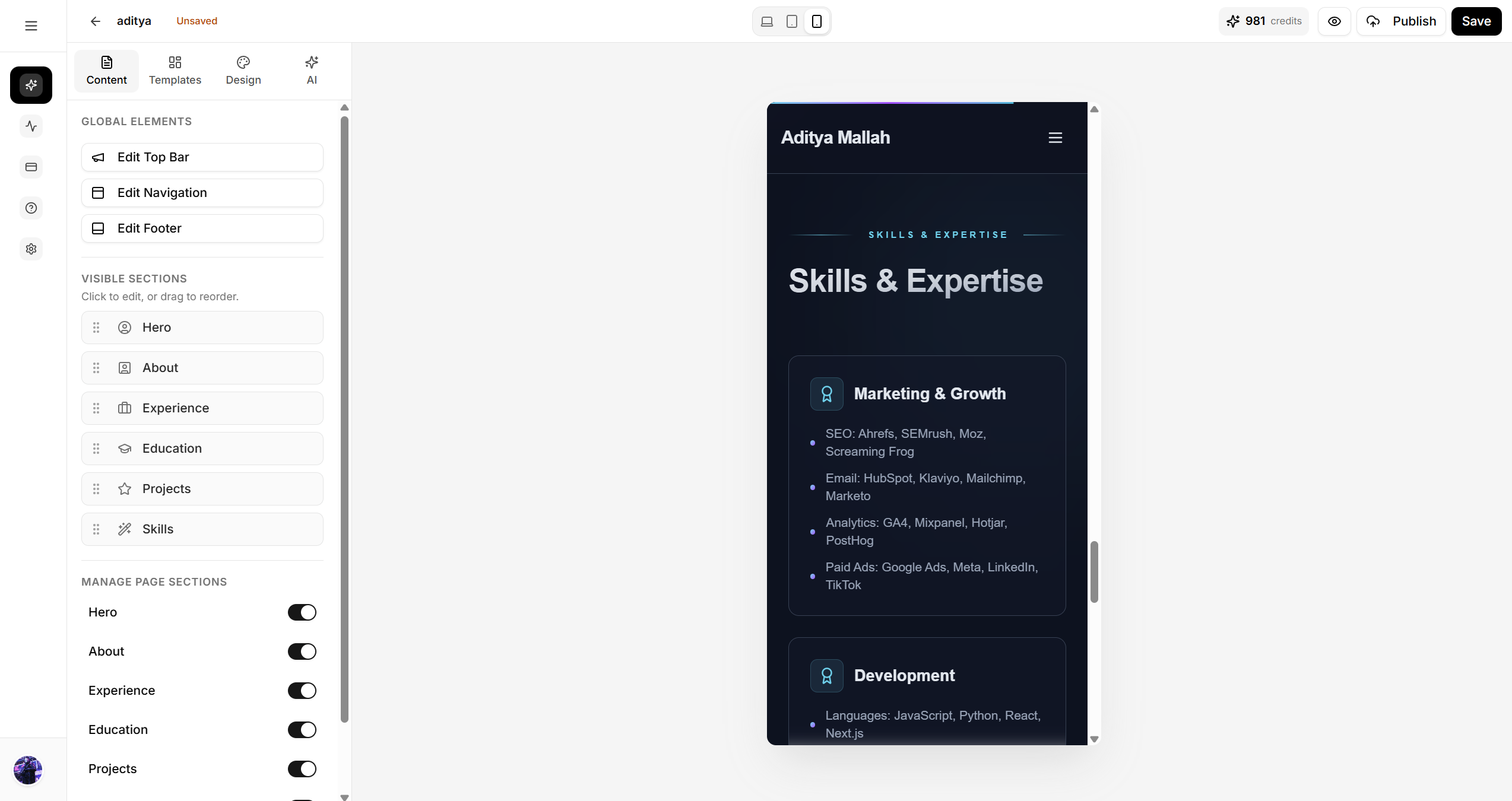 Screenshot 4 of 0Portfolio