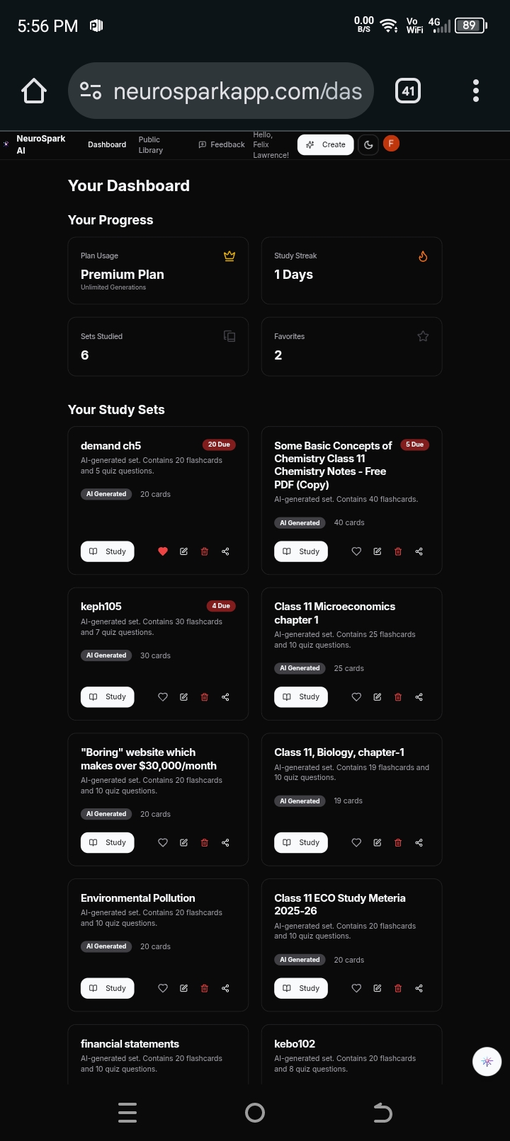 Screenshot 2 of NeuroSpark AI