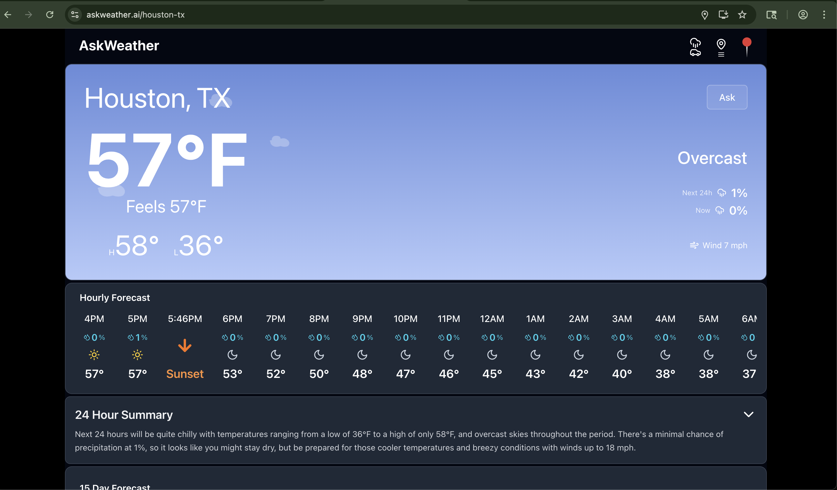 Screenshot 1 of Ask Weather