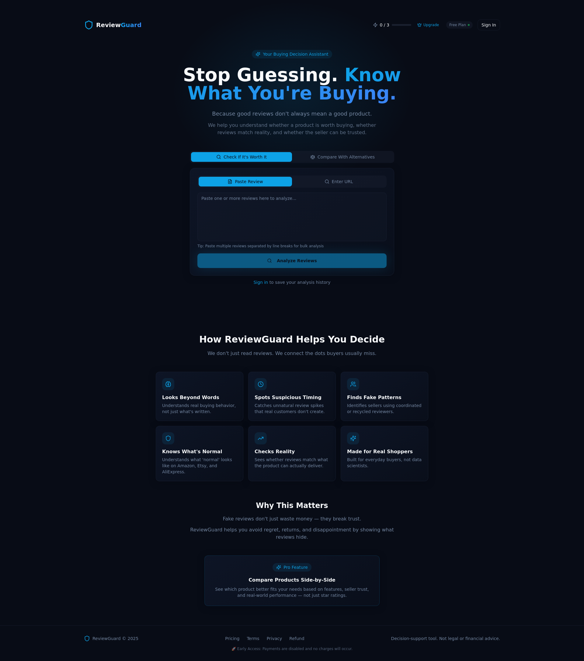 Screenshot 1 of reviewguard