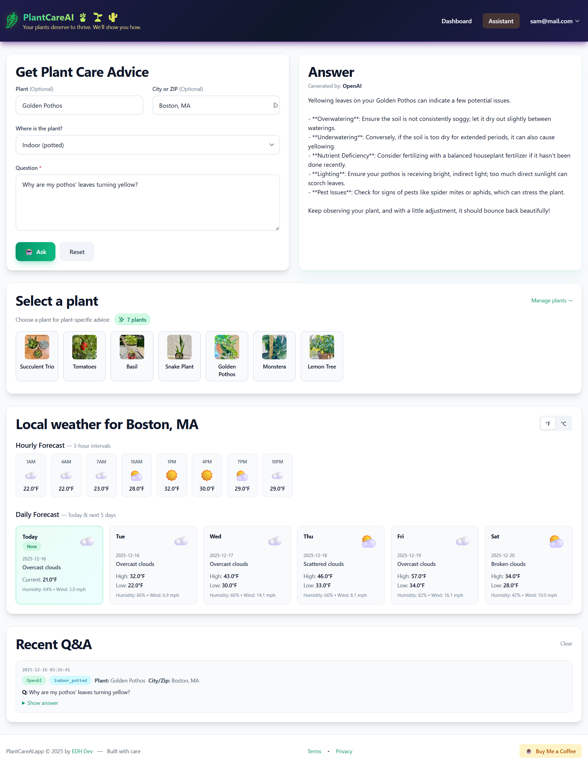 Screenshot 1 of PlantCareAI