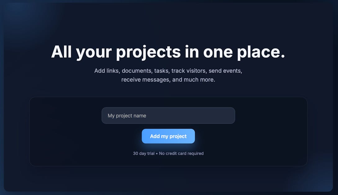 Screenshot 1 of MyProjectsHQ